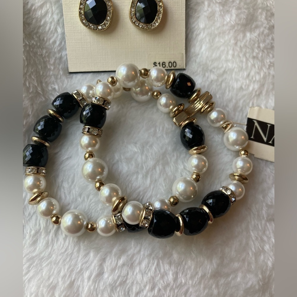 Napier Earrings & Set of‎ 2 Bracelets New w/ Tags - Picture 3 of 6